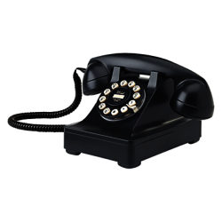 Wild & Wolf Series 302 Corded Phone, Black
